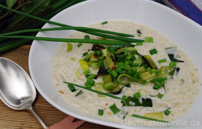 White Kamut Soup with Leeks | GourmetGuerilla.com